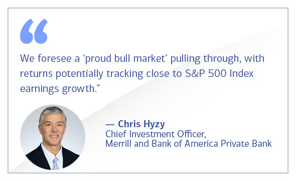 'We foresee a 'proud bull market' for 2026, with returns potentially tracking close to S&P 500 Index earnings growth.' Chris Hyzy, Chief Investment Officer, Merrill and Bank of America Private Bank